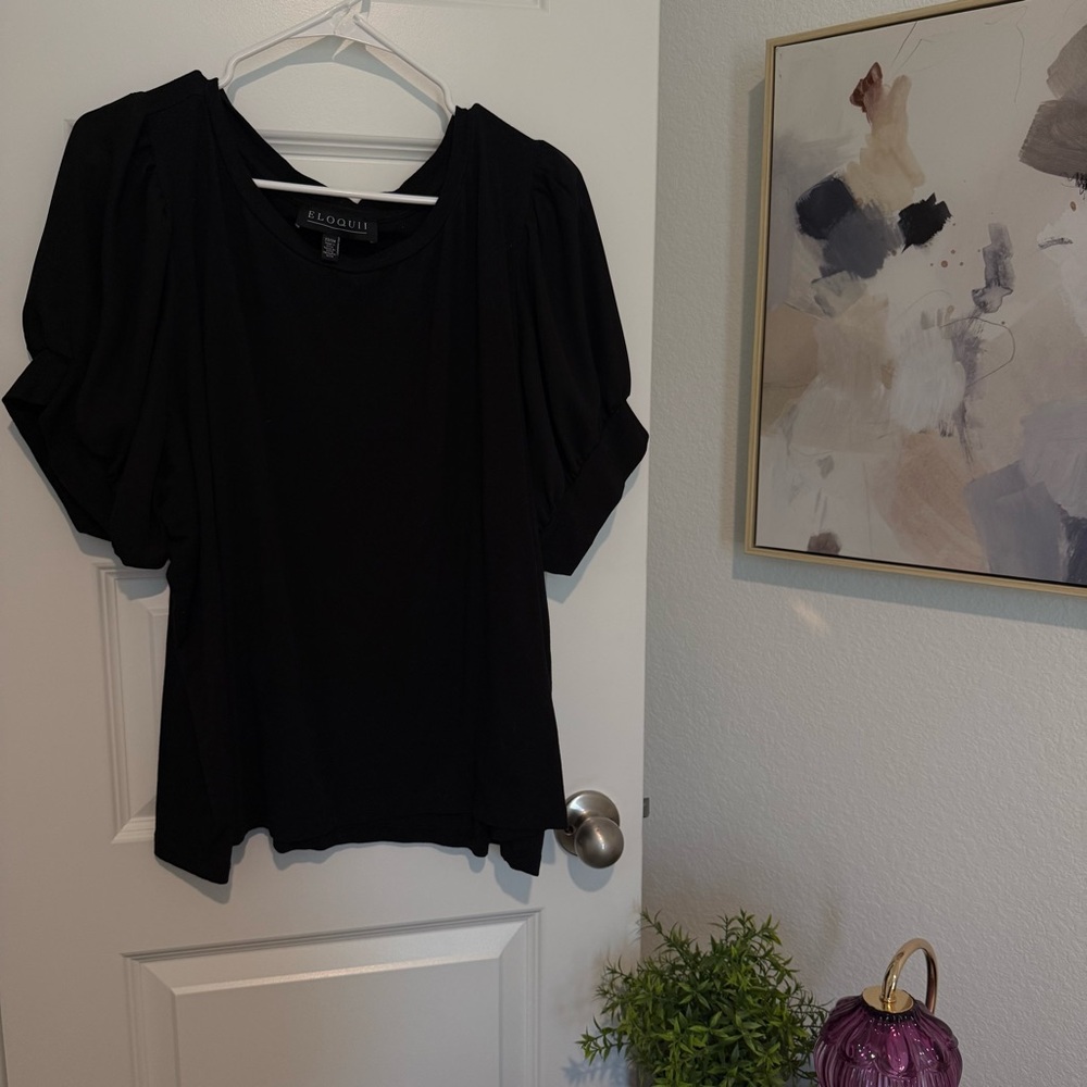 Eloquii Women's Black Top Size 22/24